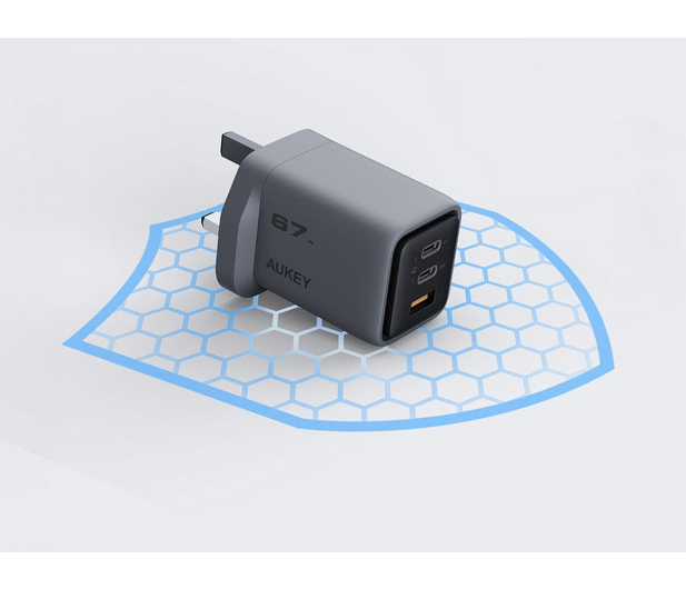 Aukey Ładowarka Comet Mix 3 67W PD GaN - 1471908 - zdjęcie 2
